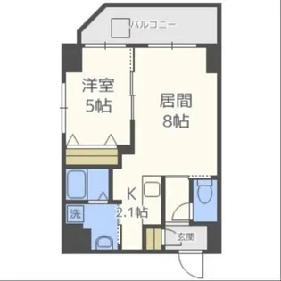 グランメールK&Y美園【2階】の間取り