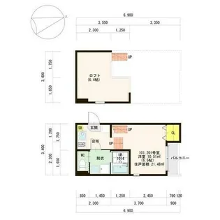 Loft14野並【1階】の間取り