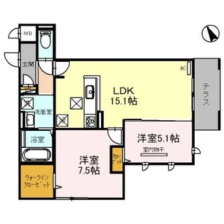 D’residence茨木蔵垣内【305号室】の間取り