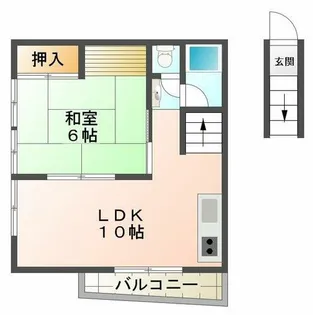 舞美荘【2階】の間取り