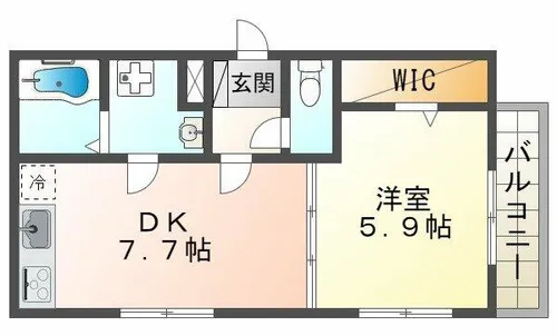エスターテ西明石【2階】の間取り