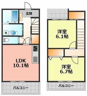 インペリアル【3号室】の間取り