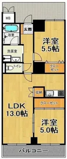 ワコーレアヴェニュー兵庫【2階】の間取り