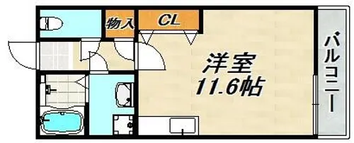 レバンス高取【1階】の間取り