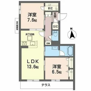 グランドゥール中小阪【1階】の間取り