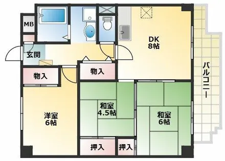 サンライフ【5階】の間取り