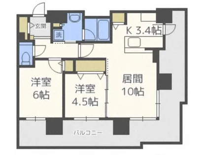 ブランズタワーアイム札幌大通公園【3階】の間取り