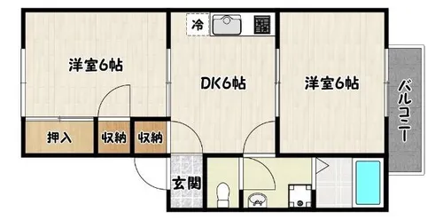 大倉山ハイツA棟【2階】の間取り