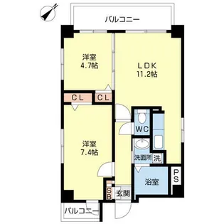 グランツ白金【0203号室】の間取り