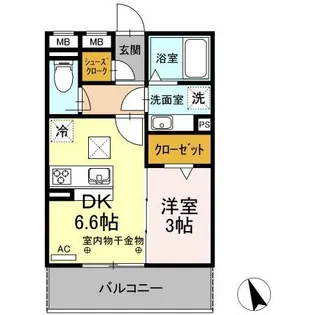 トレス ピノ【305号室】の間取り