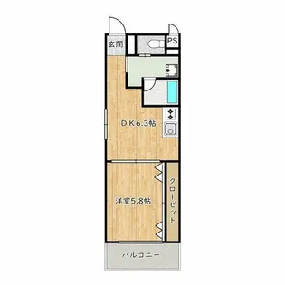 大阪府松原市上田1丁目【アパート】の間取り