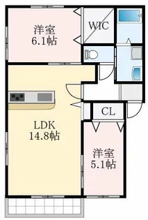 大阪府堺市東区日置荘北町【アパート】の間取り