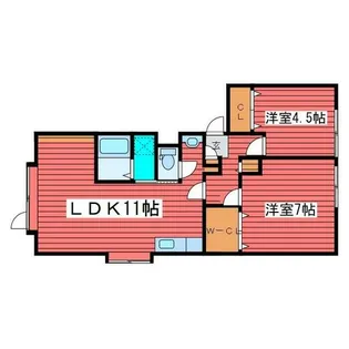 クリオ牧【3階】の間取り