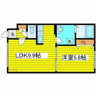 ウイング北14条【1階】の間取り