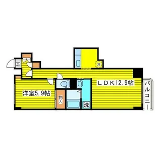 1LDKの間取り画像