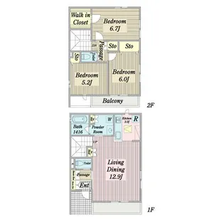 ベルビレッジ覚王山【303号室】の間取り