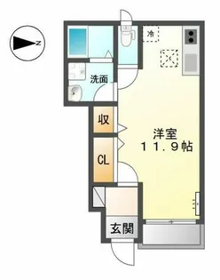 カルマ スパーチオ城北【1階】の間取り