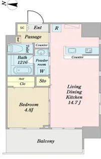 アヴェニール徳川【8階】の間取り