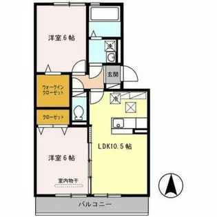 グランドアベニュー Ⅱ番館【1階】の間取り
