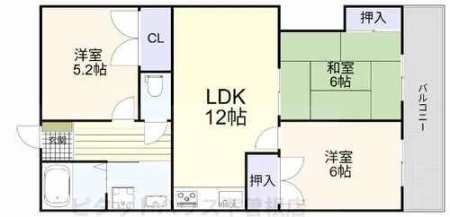 クラウンハイム若園【3階】の間取り