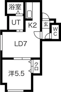 リベルティ医大前【5階】の間取り