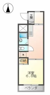 カーサ大幸【2C号室】の間取り