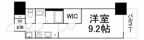 プレサンス江戸堀【7階】の間取り