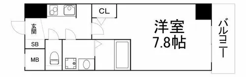 大阪府大阪市西区阿波座1丁目【マンション】の間取り