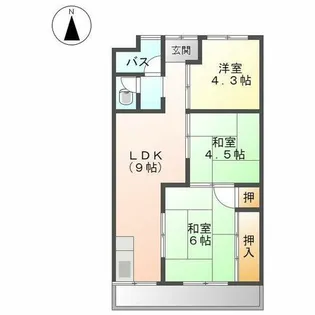 メゾンスギエイ【206号室】の間取り