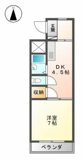 カーサ大幸【3C号室】の間取り