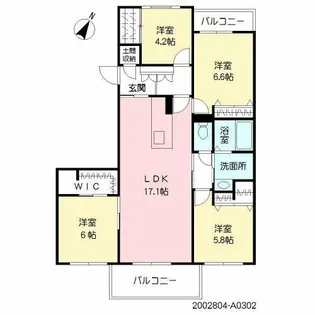 福岡県北九州市小倉北区真鶴2丁目【マンション】の間取り