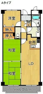 ヒュース一丘弐番館【3階】の間取り