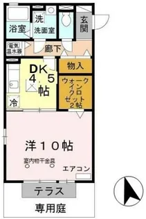 プランドール今在家A棟【1階】の間取り