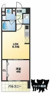 スプランディッド難波SOUTH【5階】の間取り