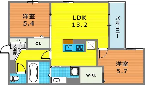 サンパティーク住吉【101号室】の間取り