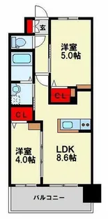 コンダクトレジデンスHIGUCHIMACHI【9階】の間取り