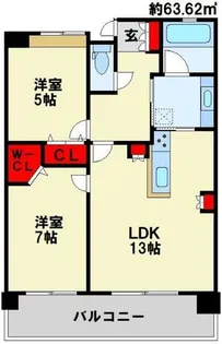 福岡県北九州市小倉北区昭和町【マンション】の間取り