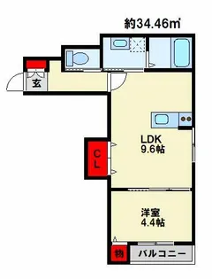 福岡県北九州市小倉北区貴船町【アパート】の間取り