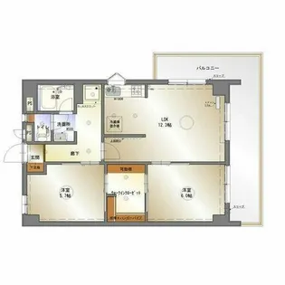 メゾン加藤【1階】の間取り