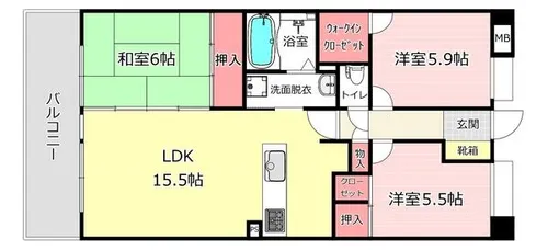 リファレンス寺塚【2階】の間取り