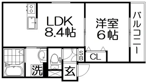 Residence Haru Ⅰ【3階】の間取り