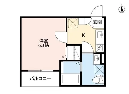 プランドール平安通【1階】の間取り