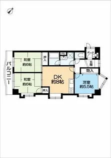 リベラ西芦屋【2階】の間取り