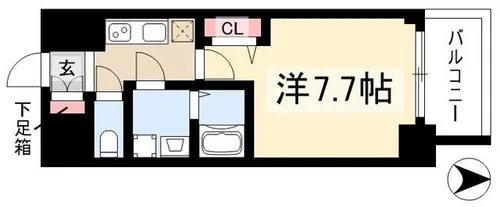 プレサンス桜通ザ・タイムズ【5階】の間取り