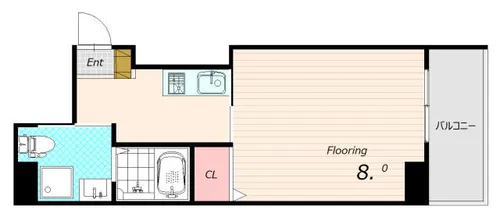 ワコーレヴィータ鷹取駅前【4階】の間取り