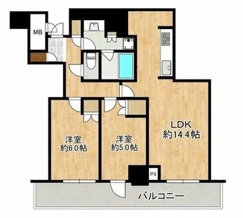 プレミストタワー大阪新町ローレルコート【3階】の間取り