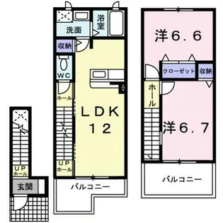 フレンドリ-・エデン・A【2階】の間取り