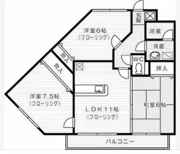 フィオレンティーナ【9階】の間取り