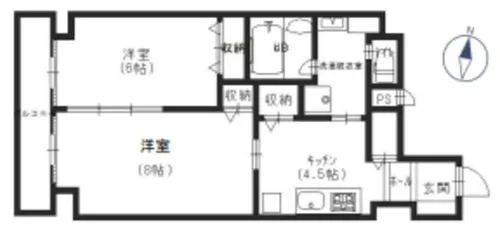 Casa 花車【6階】の間取り