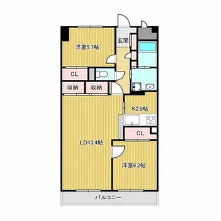 山之手丸太マンション【305号室】の間取り
